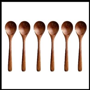 Elegant Brown Wooden Spoon Set